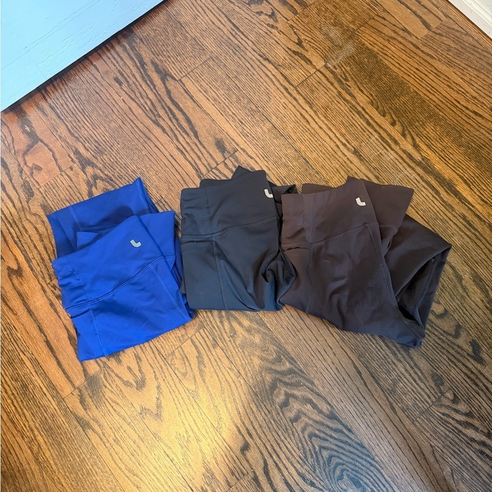 Lot of XS LOLE Jogger leggings Blue, Black, and Brown Bottoms